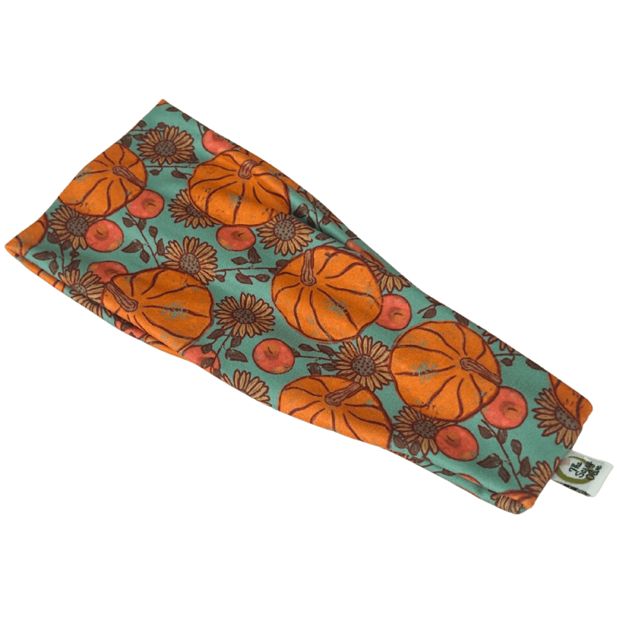 Turquoise Pumpkin Patch Stretch Headband - The Sassy Olive