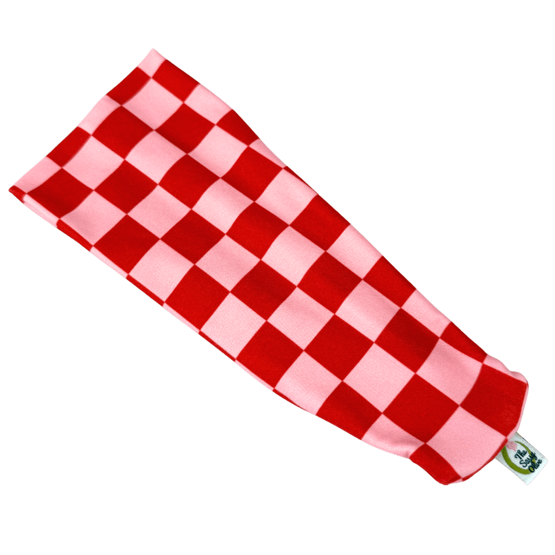 Valentine’s Checker Stretch Headband - The Sassy Olive