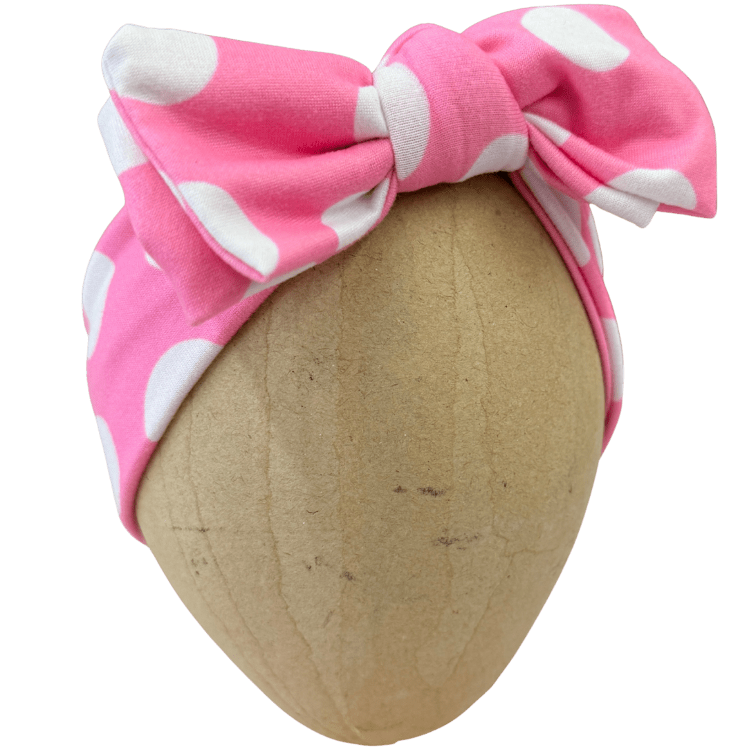 Victoria’s Pink Polka Dot Baby Headband - The Sassy Olive