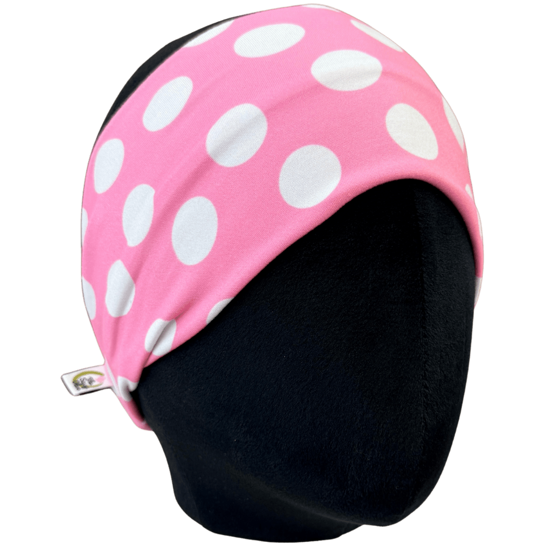 Victoria’s Pink Polka Dot Stretch Headband - The Sassy Olive