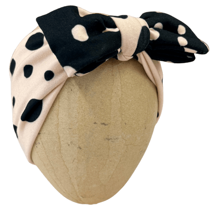 Vintage Cream Polka Dot Baby Headband - The Sassy Olive