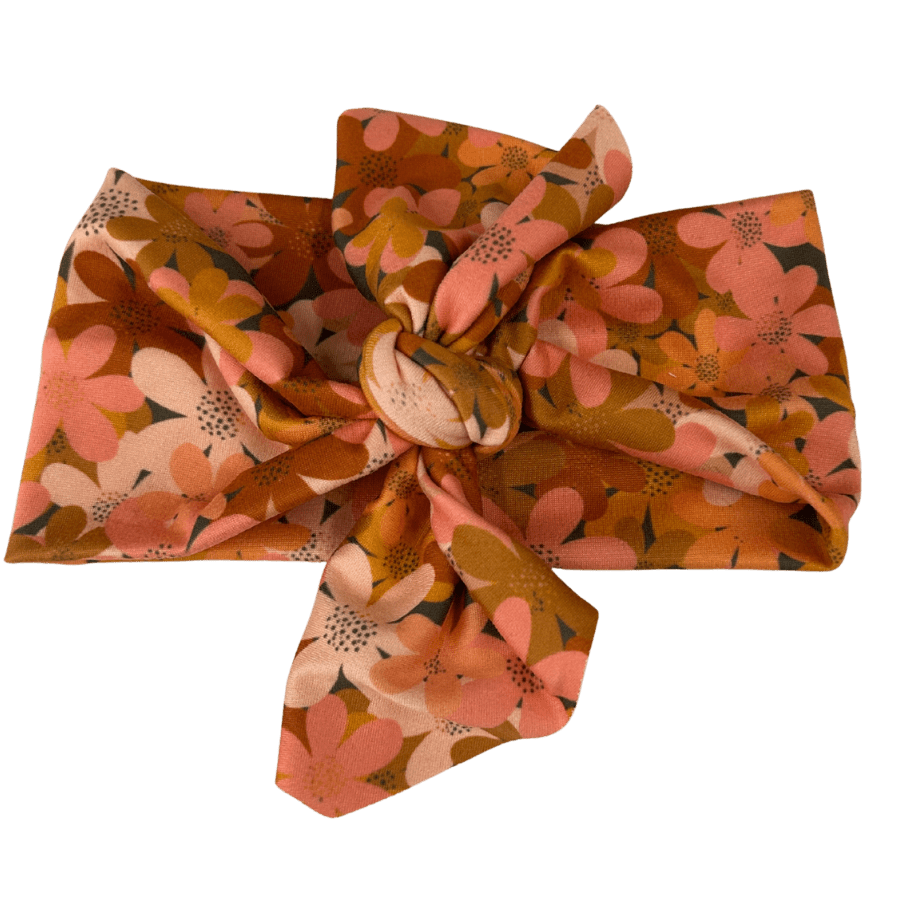 Warm Floral Topknot Headband - The Sassy Olive