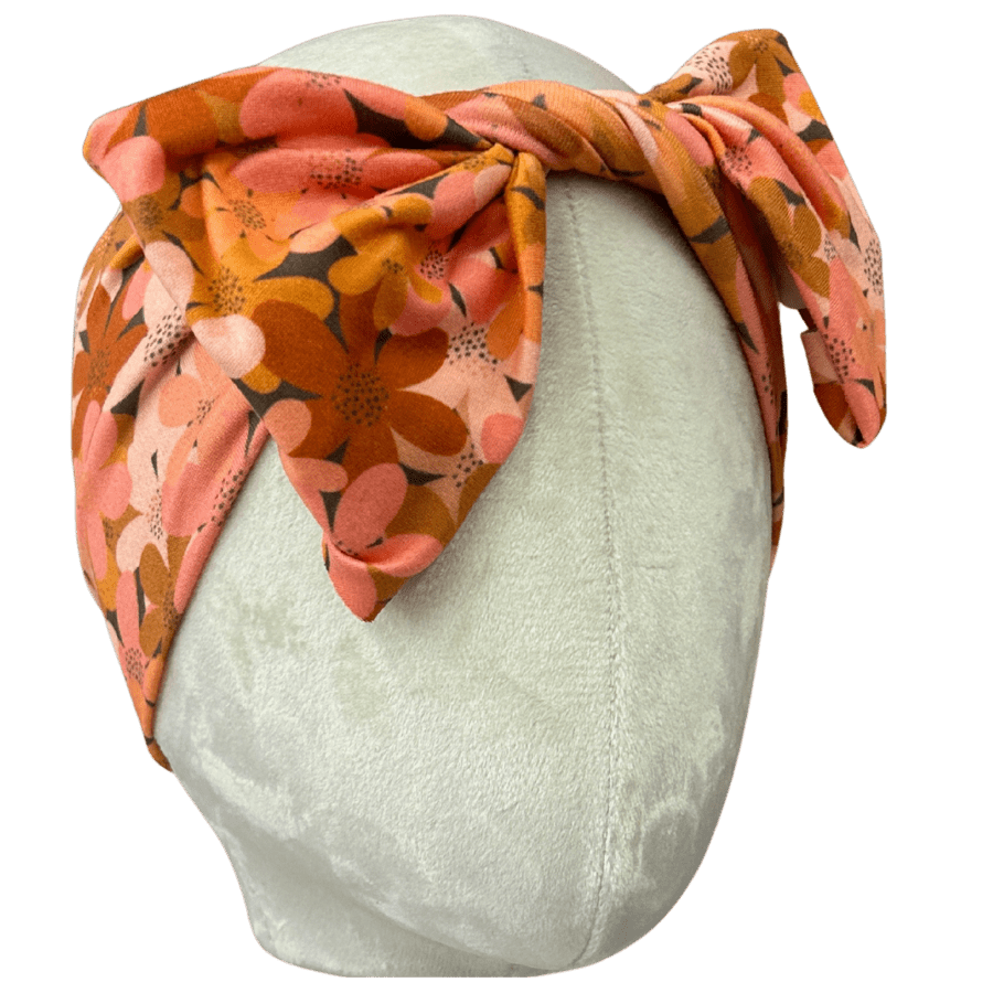 Warm Floral Topknot Headband - The Sassy Olive