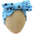Y2K Blue & Brown Polka Dot Baby Headband - The Sassy Olive