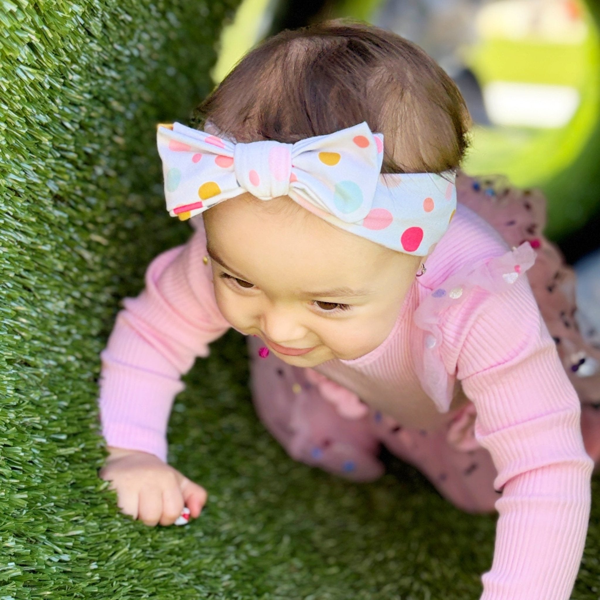Y2K Confetti Polka Dot Baby Headband - The Sassy Olive