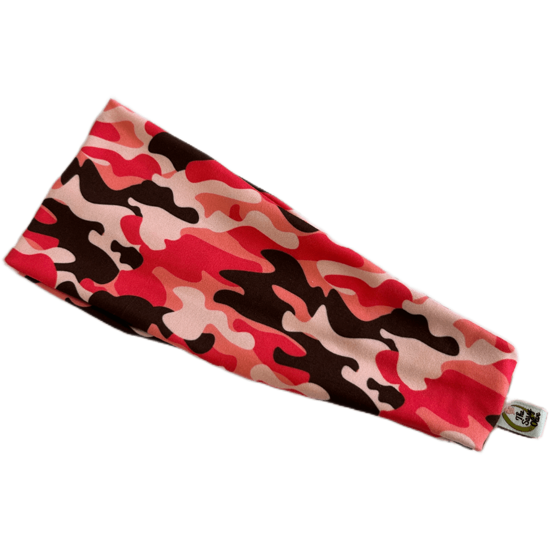 Y2K Pink Camo Stretch Headband - The Sassy Olive