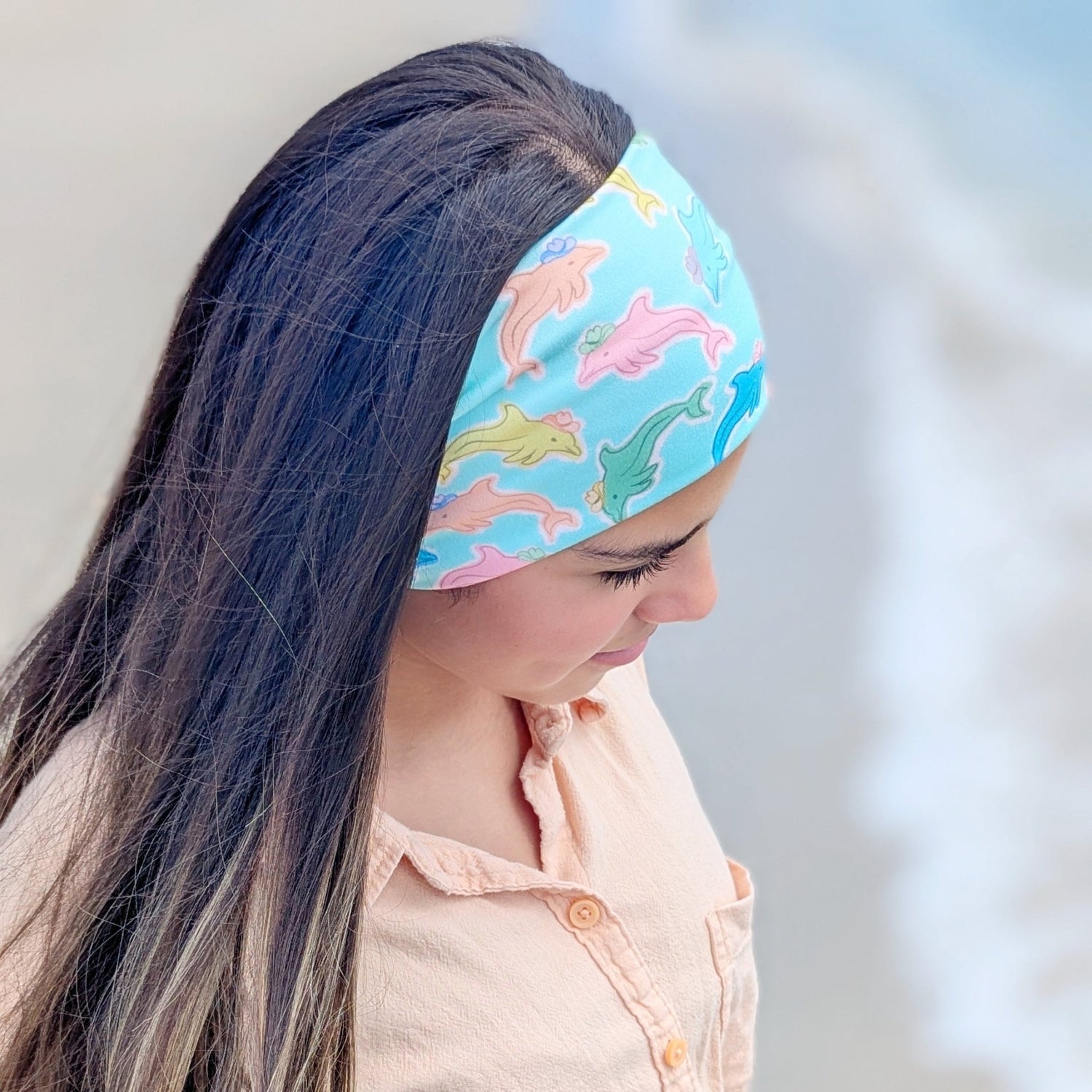 Yeehaw Dolphins Stretch Headband - The Sassy Olive