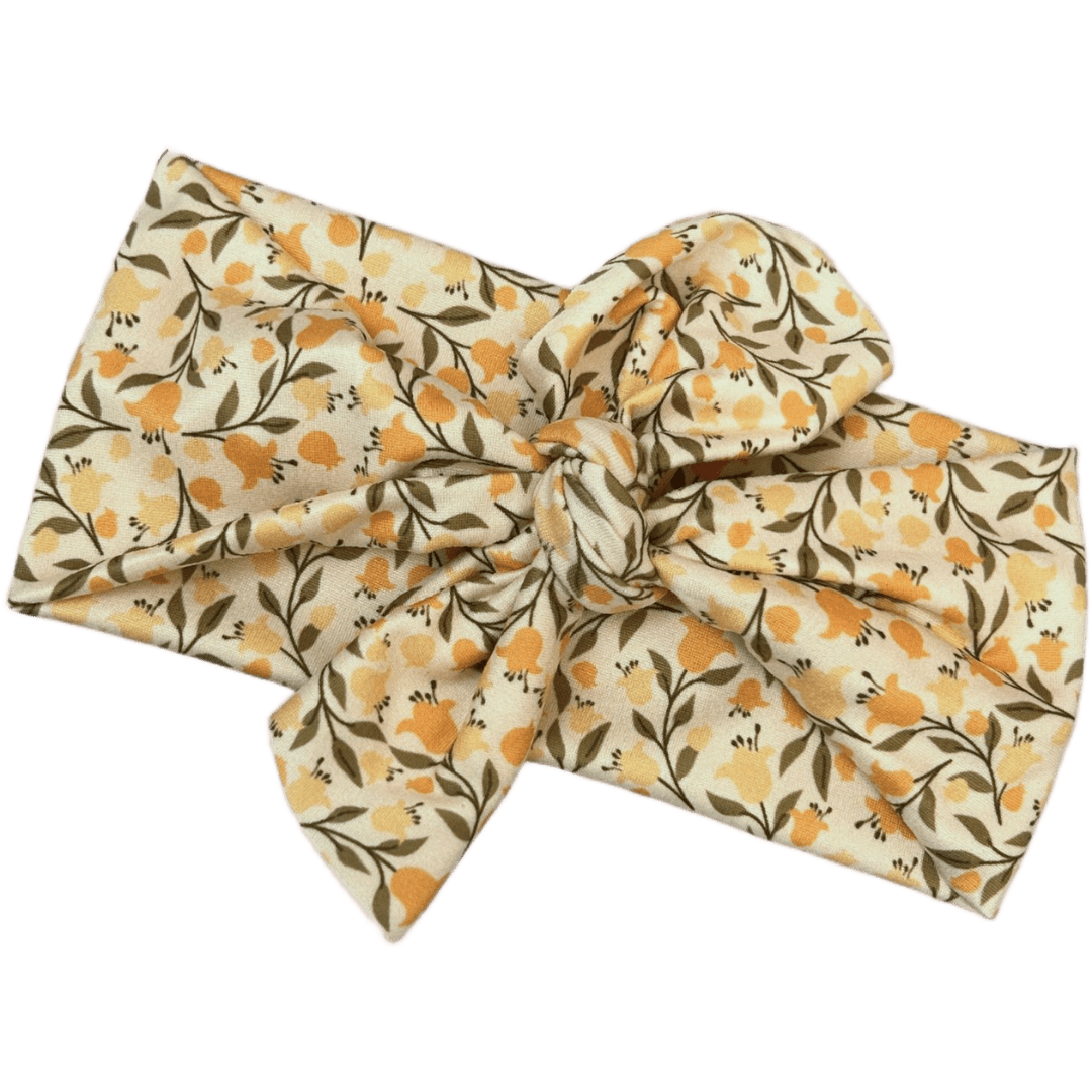Yellow Bell Floral Top Knot Headband - The Sassy Olive