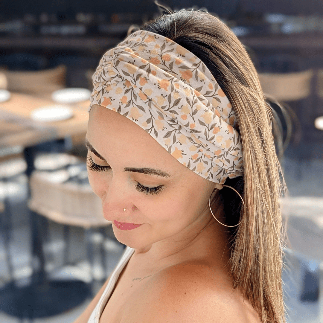 Yellow Bell Floral Wrap Headband - The Sassy Olive