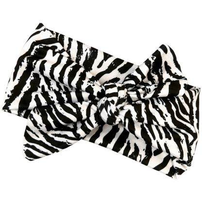 Zebra Print Top Knot Headband - The Sassy Olive