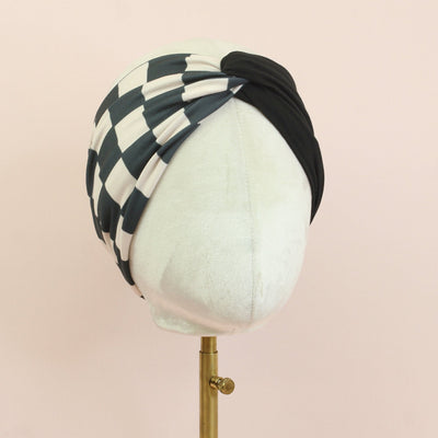 Black Ivory Checker Twist Headband - The Sassy Olive