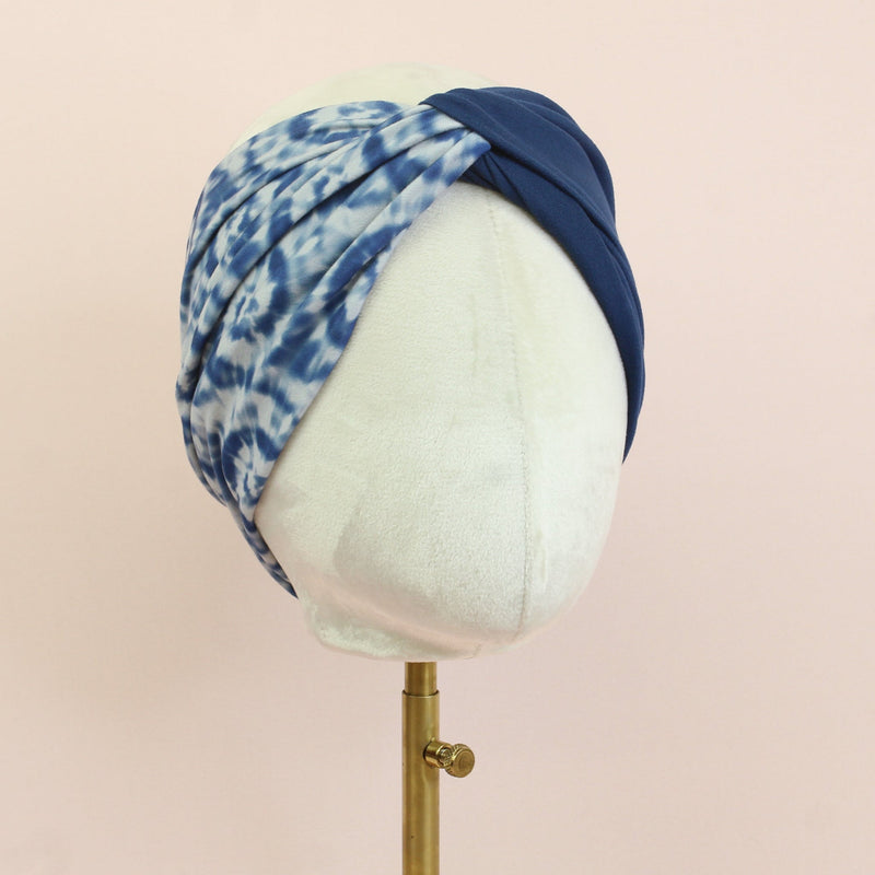Blue and Silver Twist Headband - The Sassy Olive