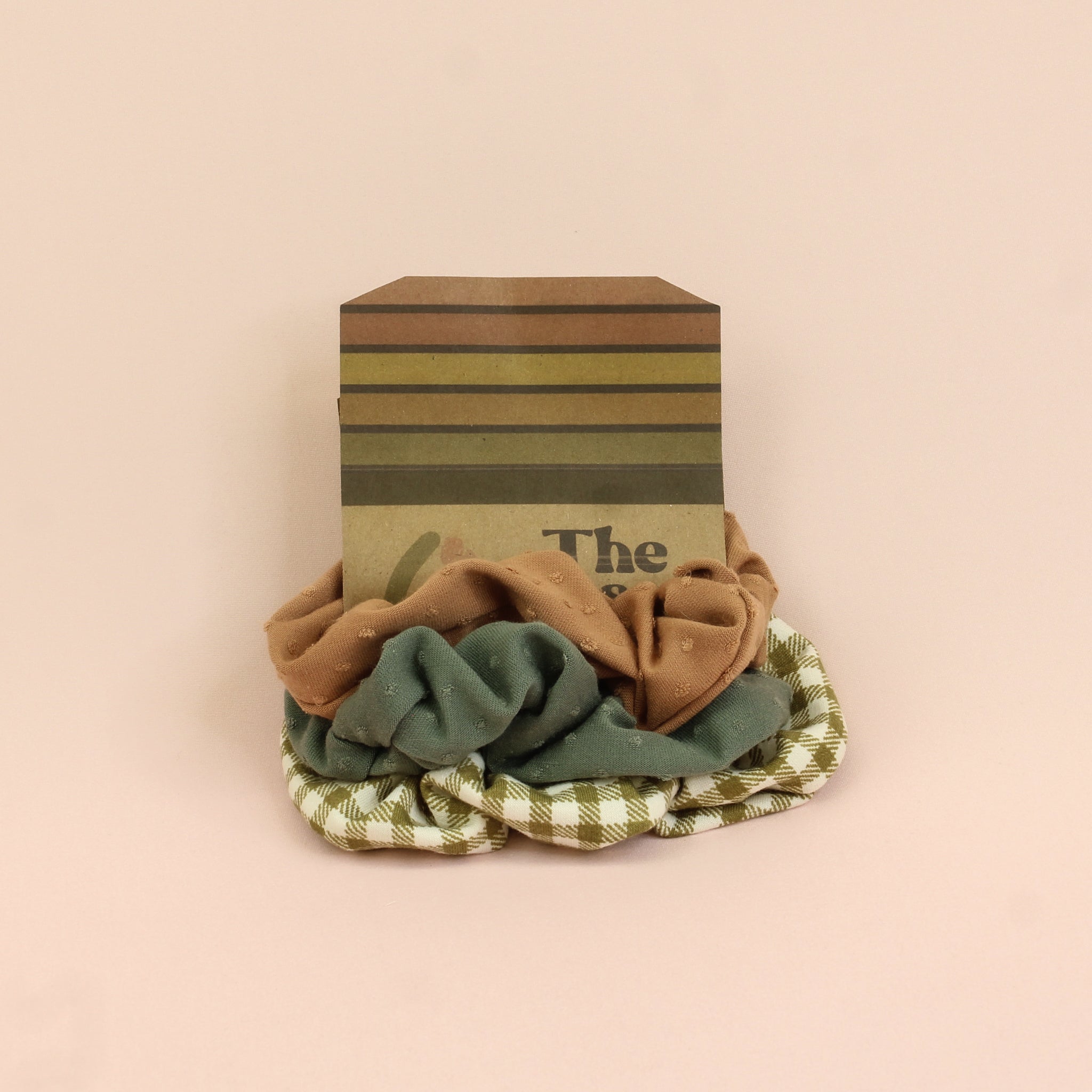 Cabin Core Textured Scrunchie Pack - The Sassy Olive