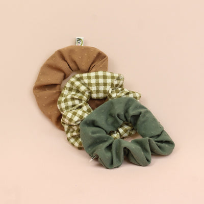 Cabin Core Textured Scrunchie Pack - The Sassy Olive