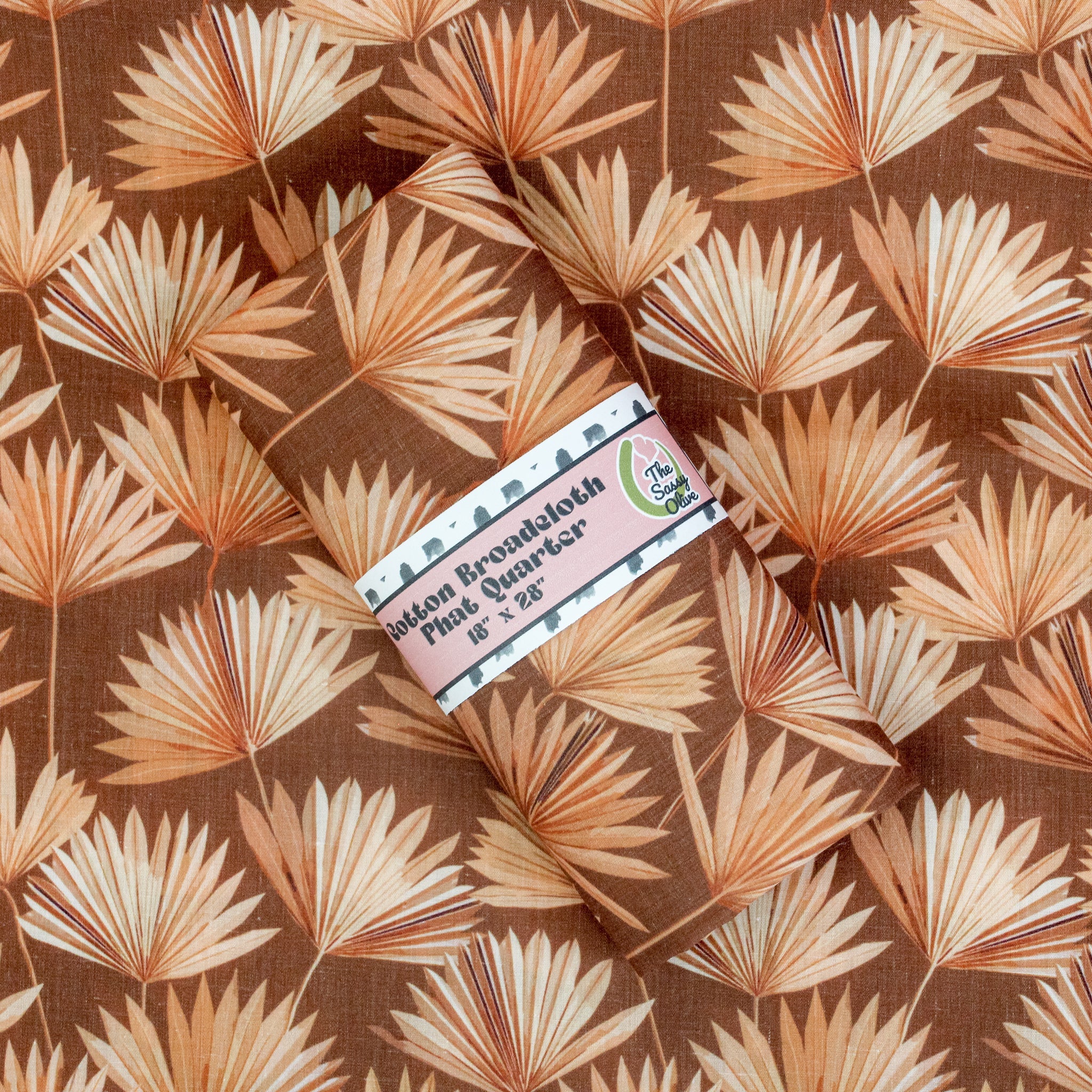 Cotton Broadcloth Phat Quarter - The Sassy Olive