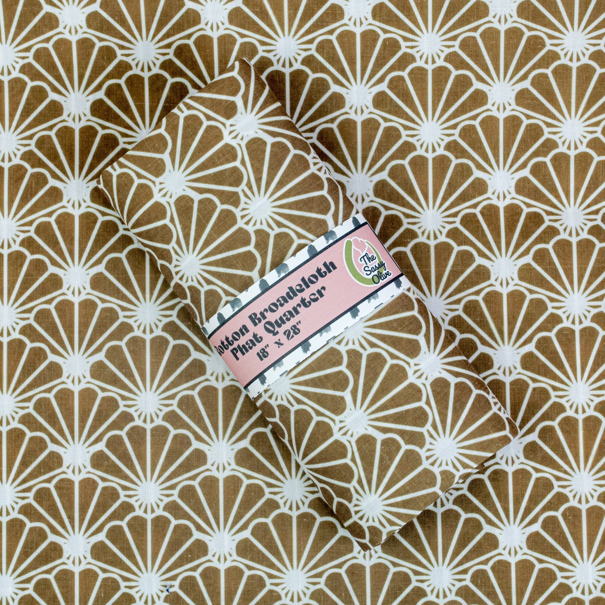 Cotton Broadcloth Phat Quarter - The Sassy Olive