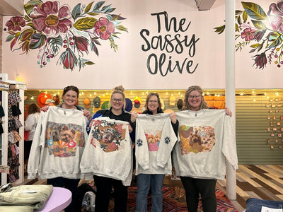Create Your Own Pet Face Shirt Event- April 27-11 AM to 1 PM - The Sassy Olive