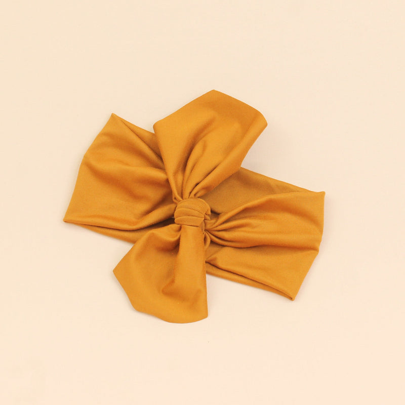 Dijon Solid Top Knot Headband - The Sassy Olive