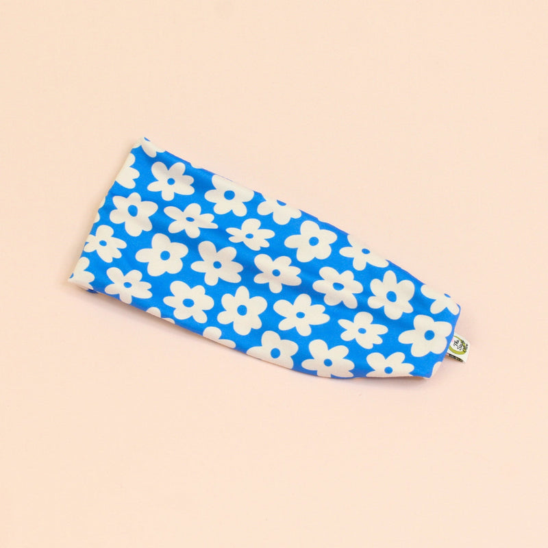 Mellow Blue Floral Stretch Headband - The Sassy Olive