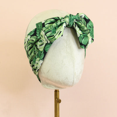 Monstera Top Knot Headband - The Sassy Olive