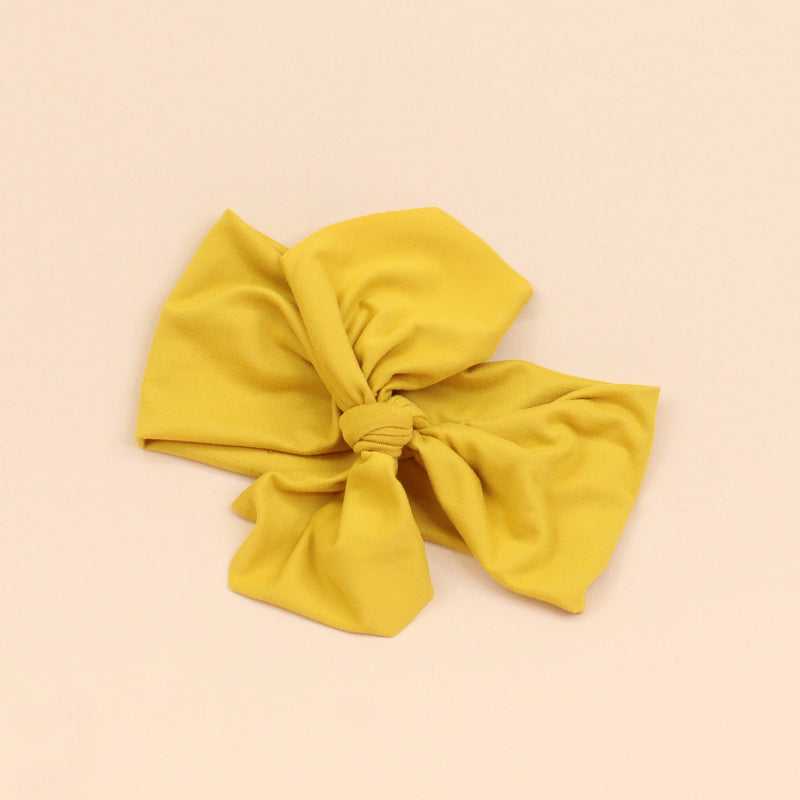 Mustard Solid Top Knot Headband - The Sassy Olive