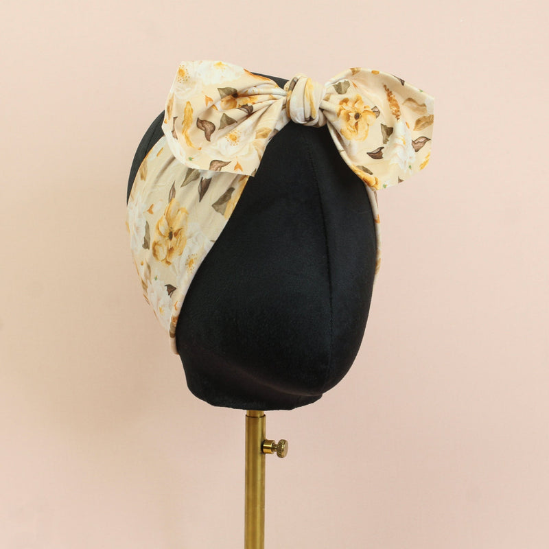 Myrtle Floral Top Knot Headband - The Sassy Olive