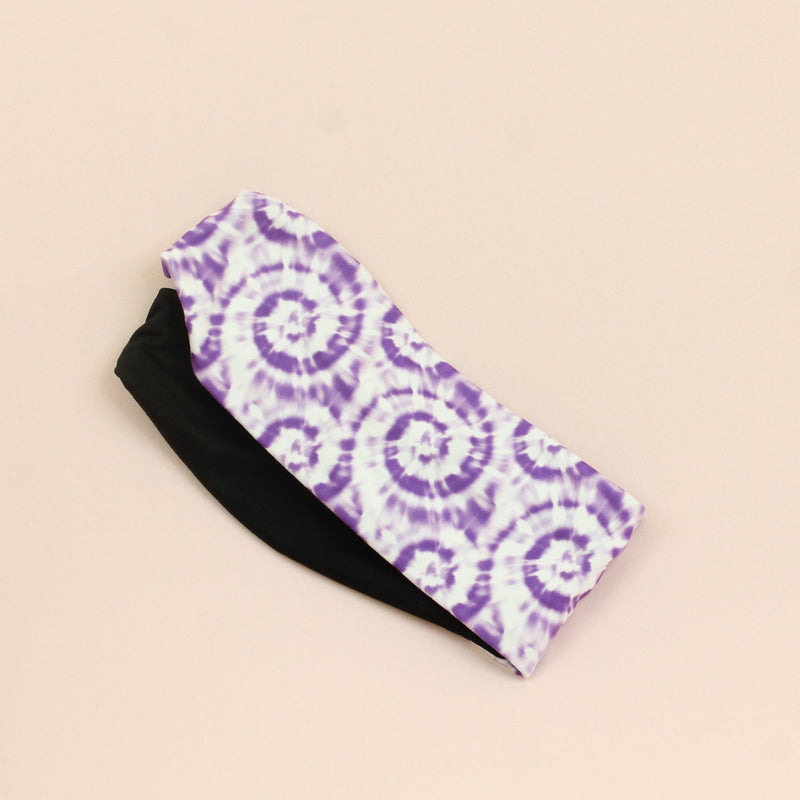 Purple and White Twist Headband - The Sassy Olive