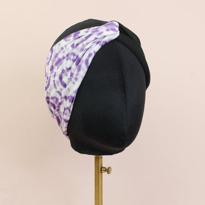 Purple and White Twist Headband - The Sassy Olive
