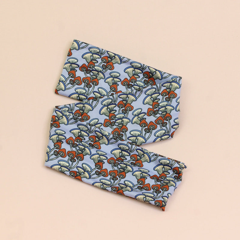 Shrooms of Blue Wrap Headband - The Sassy Olive