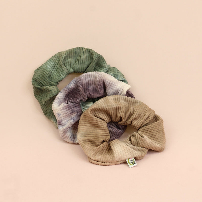 Tie Dye Textured Scrunchie Pack - The Sassy Olive